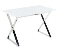 Tavolo da pranzo Bianco ATTICA 70 cm 120 cm Vetro temperato