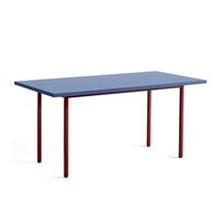 Tavolo da Pranzo Bicolore L160 Rosso Bordeaux/blu