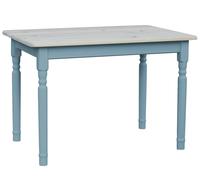 k koma Tavolo da pranzo blu Tavolo da cucina Tavolo in legno di pino massiccio nuovo produttore non trattato (70 x 70)