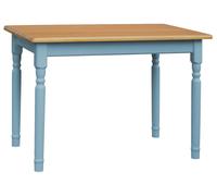 Tavolo da pranzo in legno di pino massiccio (70 x 90) di colore blu