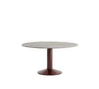 Tavolo da Pranzo Center Ø140 Marmo Grigio /Rosso Scuro