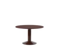 Tavolo da Pranzo Centrale Muuto Ø120 Linoleum/Rosso Scuro