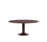 Tavolo da Pranzo Centrale Muuto Ø160 Linoleum/Rosso Scuro