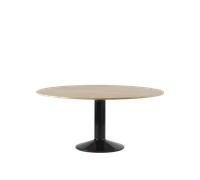 Tavolo da Pranzo Centrale Muuto Ø160 Rovere Oliato/ Nero