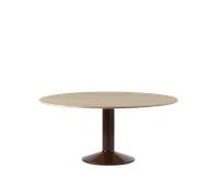 Tavolo da Pranzo Centrale Muuto Ø160 Rovere oliato/Rosso Scuro
