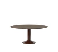 Tavolo da Pranzo Centrale Muuto Ø160 Rovere Oliato scuro/Rosso Scuro