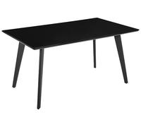 Tavolo da pranzo classico da cucina piano rettangolare nero Dorcas