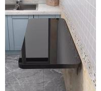 Tavolo da pranzo compatto pieghevole salvaspazio da parete, 115 cm x 50 cm, elegante finitura nera, perfetto per cucina, ufficio, soggiorno e camera da letto