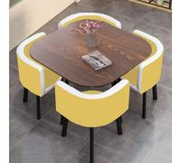 Tavolo da pranzo da 80 x 80 cm, con 4 sedie, tavolo da ufficio con superficie Cipri, cuscinetti antiscivolo, ideale per casa e ufficio
