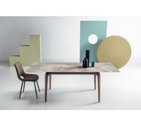 Tavolo da pranzo di lusso moderno in pietra effetto marmo allungabile CIC-919