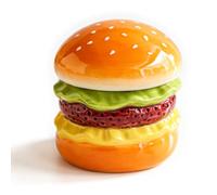 Tavolo da pranzo Dispenser Stuzzicadenti Hamburger Ceramica | Contenitore compatto con apertura dall'alto per esposizione di aree di intrattenimento da banco
