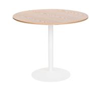 Tavolo da pranzo e da cucina rotondo con piano in MDF ø 90 cm base in ferro vern