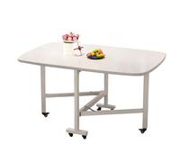 Tavolo da pranzo espandibile mobile a foglia pieghevole, tavolo da cucina per 4-6 persone, tavolo rettangolare arrotolabile in legno, per piccoli spazi (marrone, 100 x 60 cm)