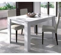 TAVOLO DA PRANZO ESTENSIBILE KENDRA IN KIT CM.90X140/190X78H BIANCO LUCIDO