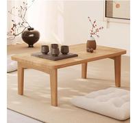Tavolo da Pranzo Giapponese Pieghevole da Pavimento - Tavolo da Meditazione Leggero per soggiorni e finestre sospese, Design in Legno Naturale Resistente per Un utilizzo Versatile e salvaspa