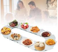 Tavolo da Pranzo Girevole Manuale A 360° - Tavolo da Pranzo Girevole Antiscivolo per Servire Cibo - Grande Piatto da Portata - Vassoio Girevole da Tavolo Riutilizzabile - Ideale, 1.2m/3.94ft