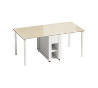 TAVOLO DA PRANZO HOMCOM IT83A-501V90WT - MDF e pino massiccio, 168x85x73cm