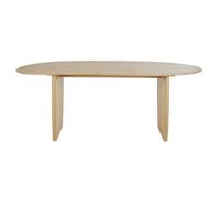 Tavolo da pranzo in legno massello di frassino beige per 6/8 persone larg. 200 cm
