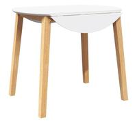 Tavolo da pranzo in legno massello e gomma con piano ribaltabile | Legno di gomma, design pieghevole, facile da pulire, uso quotidiano, casa versatile