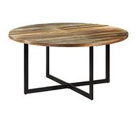 Tavolo da pranzo in legno massello, teak riciclato e legno di mango fatto a mano, lucido, laccato, robusto tavolo per cucina e sala da pranzo, 150 x 75 cm
