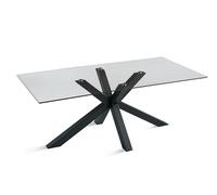 Tavolo da pranzo in vetro design moderno trasparente rettangolare CIC-713