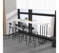 Tavolo da pranzo Live Edge con base in metallo industriale, piano in pino rustico per cucina, bar o zona caffè