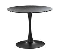 Tavolo da pranzo Marmo nero BOCA 90 cm 90 cm