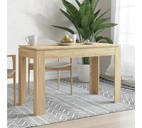 Tavolo da pranzo minimalista per soggiorno, 120 x 60 x 76 cm, in legno di quercia Sonoma, resistente all'umidità, robusto, tavolo da pranzo per snack e vasi, elegante arredamento per la casa