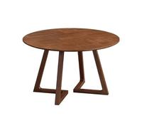 Tavolo da pranzo moderno di metà secolo, rotondo in legno massello, tavolo da cucina e sala da pranzo, tavolino rustico piccolo per il tempo libero per persone (60 x 60 cm)