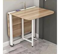 Tavolo da pranzo moderno in legno massello, tavolo da cucina pieghevole espandibile per risparmiare spazio, 3 configurazioni, perfetto per la decorazione della cucina e del soggiorno.