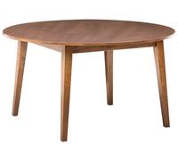 Tavolo da pranzo moderno rotondo 140 cm Piano in MDF impiallacciato rovere Gambe