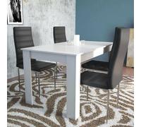 TAVOLO MODERNO RETTANGOLARE BIANCO 138x80x74.5 SALA DA PRANZO CUCINA MOD.PEPPER