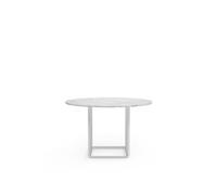 Tavolo da Pranzo New Works Florence Ø120 Marmo Bianco di Carrera con Struttura Bianco