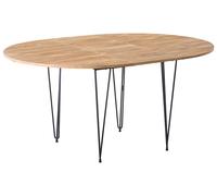 Tavolo da pranzo ovale allungabile 120/160 x 120 cm con prolunga a farfalla in M