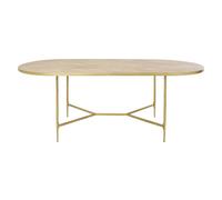 Tavolo da pranzo ovale listelli in legno di mango 8/10 persone, L.220