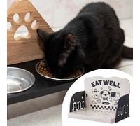 Tavolo da pranzo per gatti per cibo e acqua, evita che i gattini si