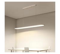 Tavolo da pranzo per ristorante nordico Lampadari a una sola parola Plafoniere a LED moderne e semplici Illuminazione creativa rettangolare Lampada a sospensione (RC dimmerabile bianco L120CM)