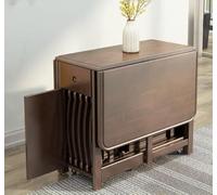 Tavolo da pranzo pieghevole a farfalla con cassetto design salvaspazio adatto a 4 sedie lunghezza 1,4 m Colore: C