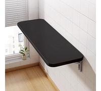 Tavolo da pranzo pieghevole a parete, stabile in legno, tavolo da cucina, colore nero (60 x 30 x 1,6 cm) - Spazio-Saving, versatile, perfetto per piccoli spazi