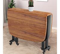 Tavolo da pranzo pieghevole: allungabile con foglia a goccia, altezza regolabile e ruote per piccoli spazi e interni moderni