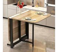 Tavolo da pranzo pieghevole con foglie a goccia, tavolo da cucina espandibile in legno, salvaspazio, multifunzionale, 3 forme, design compatto per piccoli spazi, arredamento moderno per la casa