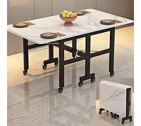 Tavolo da pranzo pieghevole con foglie cadenti, scrivania multifunzione allungabile per cucina, soggiorno, ristorante, soluzione salvaspazio
