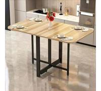 Tavolo da Pranzo Pieghevole con ribaltina, Tavolo da Cucina Pieghevole in Legno, Tavolo allungabile Multifunzionale, Tavolo Pieghevole Mobile, Mobile Pieghevole, espandibile, salvaspazio, pieghev