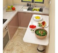 Tavolo da pranzo pieghevole da cucina a parete, salvaspazio, in legno, multifunzione, carico massimo 80 kg (40 x 30 cm) per piccoli spazi