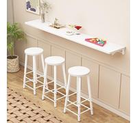 Tavolo da pranzo pieghevole da cucina, scrivania salvaspazio, design pieghevole a scatto per un uso versatile, bianco, 110 x 30 cm, perfetto per piccoli spazi