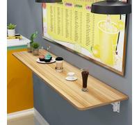 Tavolo da pranzo pieghevole da parete, salvaspazio, design moderno per cucina e ufficio, elegante finitura in noce, perfetto per piccoli spazi e decorazioni per la casa