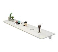 Tavolo da pranzo pieghevole da parete, scrivania compatta galleggiante per casa, ufficio e bar per la colazione (110 x 30 cm), postazione di lavoro regolabile salvaspazio
