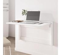 Tavolo da pranzo pieghevole da parete, scrivania sospesa in legno per cucina, studio, lavanderia, bar, design con foglie a goccia, soluzione salvaspazio, larghezza 64 cm