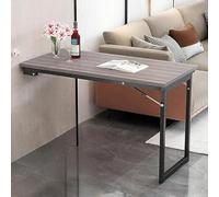Tavolo da pranzo pieghevole e scrivania per computer, design galleggiante con gambe rinforzate, capacità 40 kg, salvaspazio per piccole aree