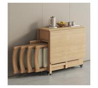 Tavolo Da Pranzo Pieghevole E Sedie, Tavolo Da Cucina In Legno Massello Retrattile For La Casa, Ristorante, Tavolo A Ribalta Con Cassetto Portaoggetti For Soggiorno, Ospitalità, Scrivania Portatile Es